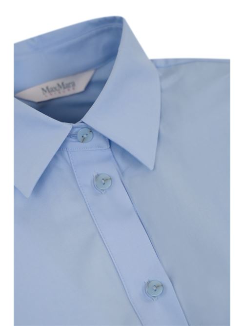 Camicia leisure in cotone azzurra MAX MARA LEISURE | 2426116038600002